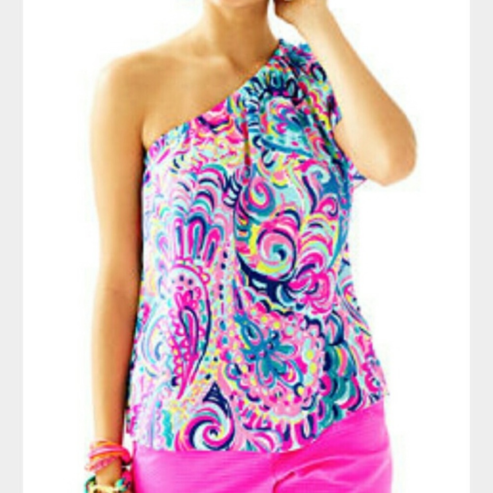 Lilly Pulitzer Physchedelic Sunshine Top NWT